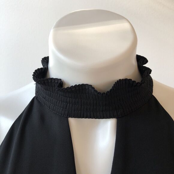 SKIES ARE BLUE Black Sleeveless Sheath Halterneck Lined Dress Size XS - Picture 4 of 9